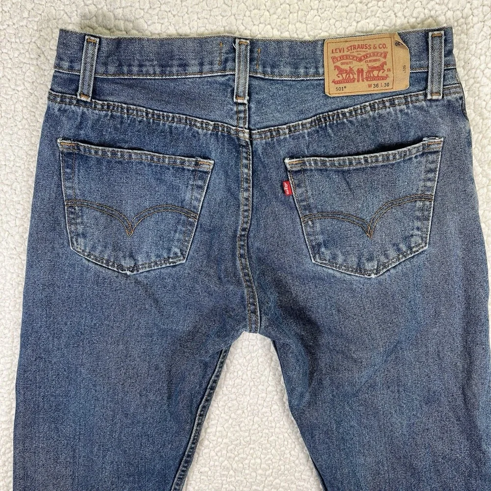 Levi's 501 Straight Jeans‎ Men's 36x30 (Actual 34x29) Streetwear Grunge Casual
